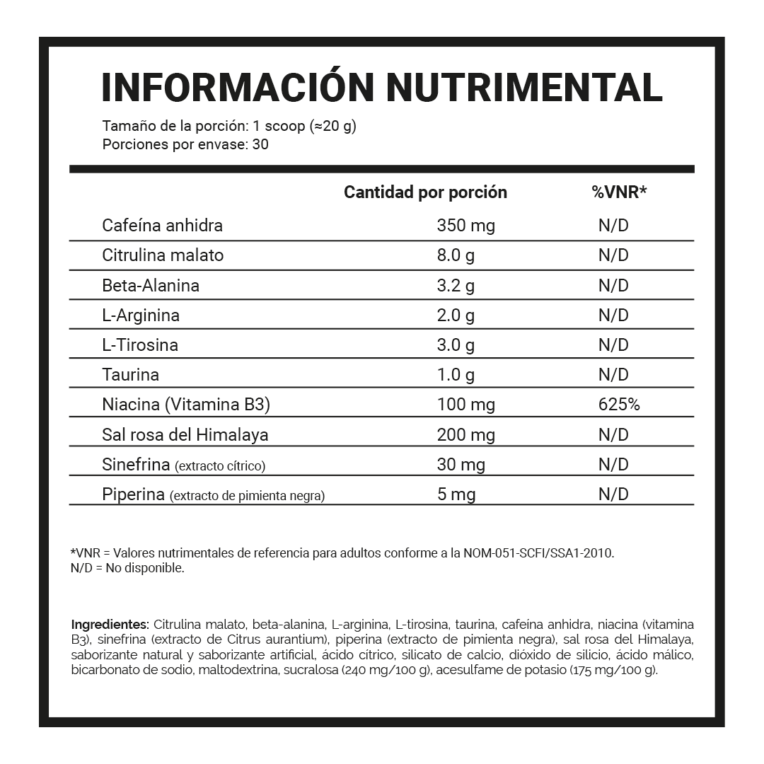 NIDRA | Pre-Entreno Extremo