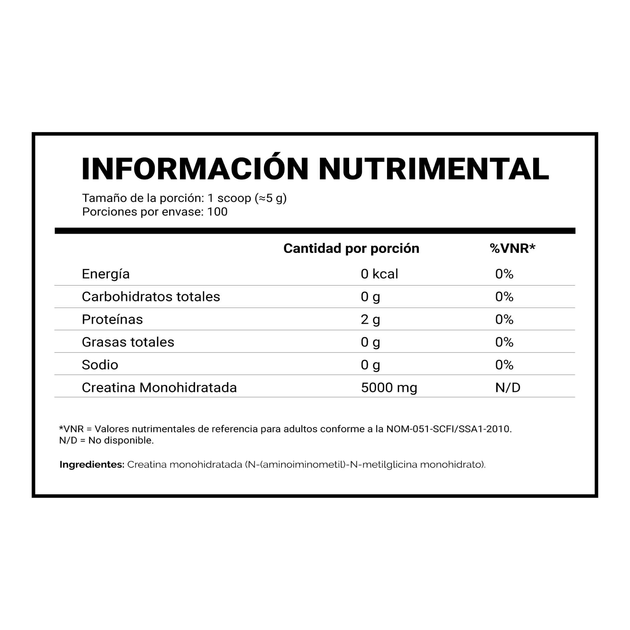 NuFuel – Creatina Monohidratada Pura | 100 Servicios