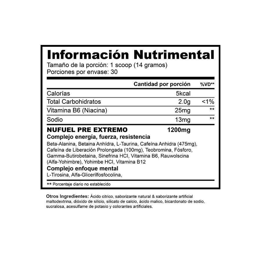 NuFuel - Pre entreno extremo