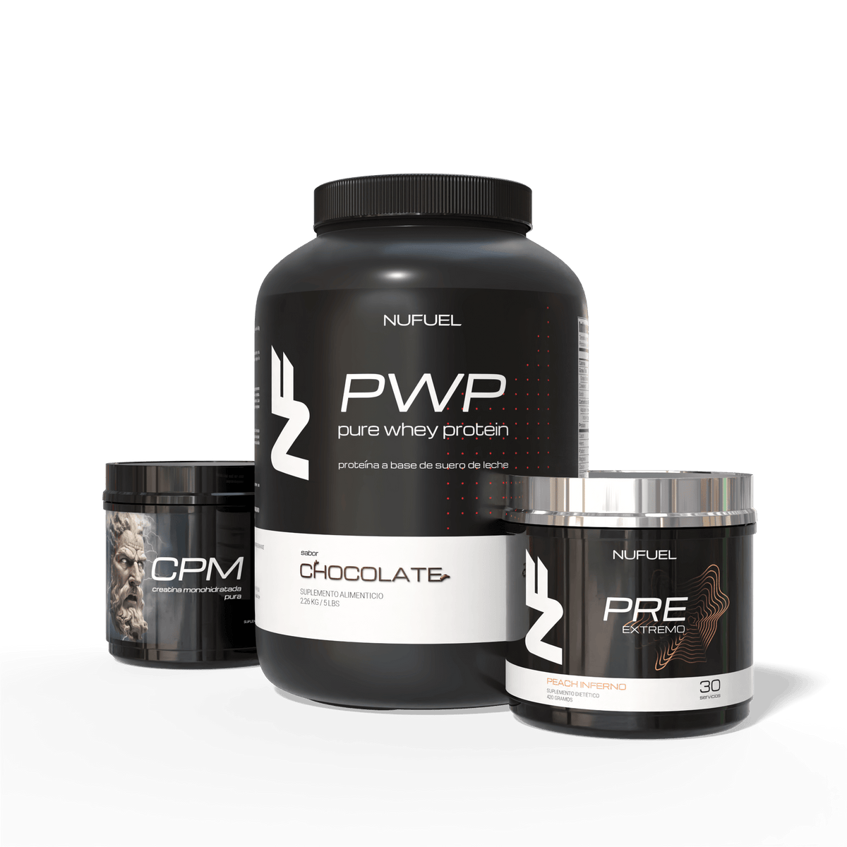 Pwp Pack Máximo Poder | PWP Chocolate + Peach Inferno + Creatina 100 servi ...