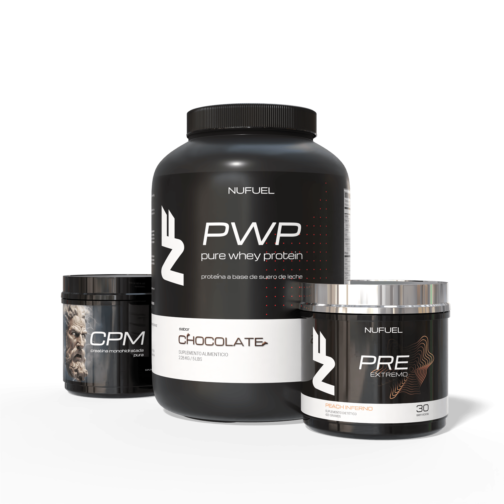 Pack Máximo Poder | PWP Chocolate + Peach Inferno + Creatina 100 servicios